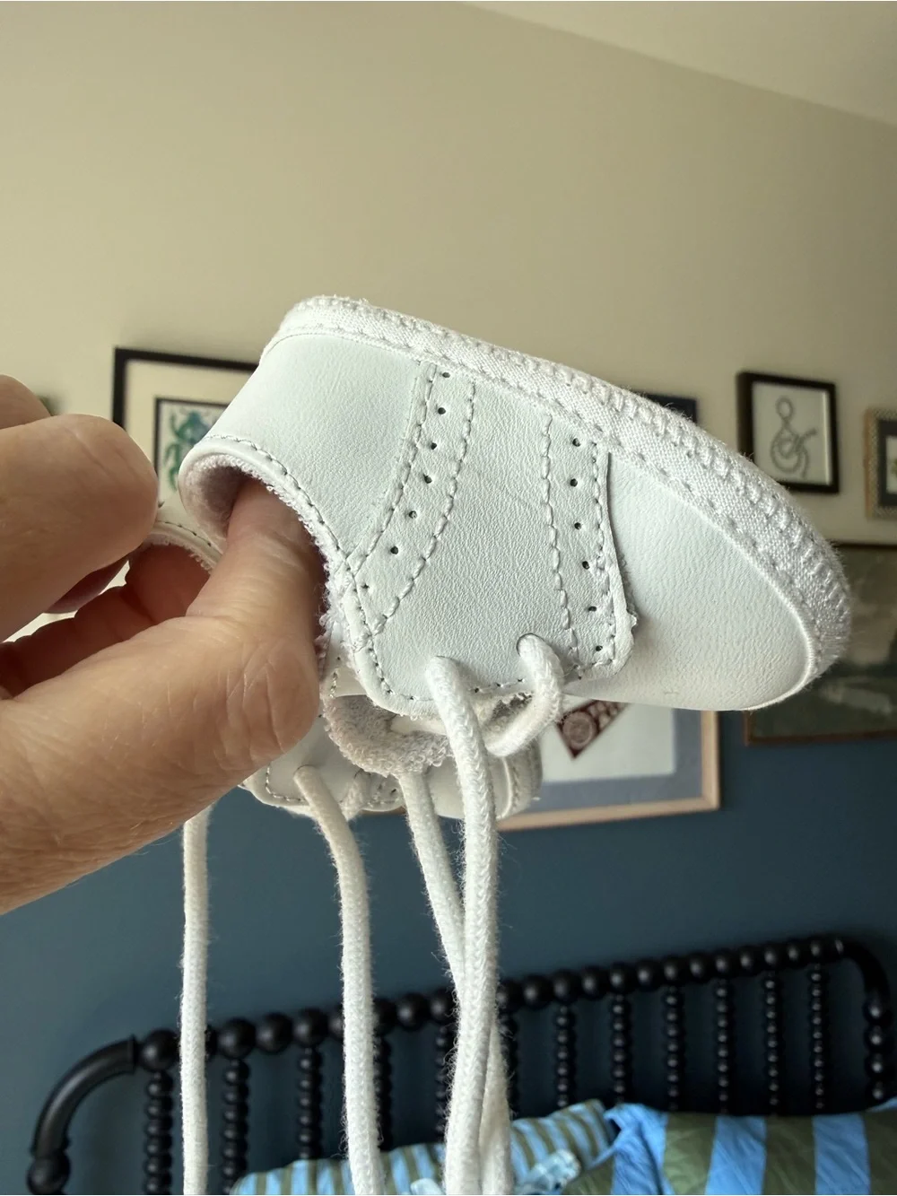 Baby Deer White Leather Baby Walker Shoes stage 1